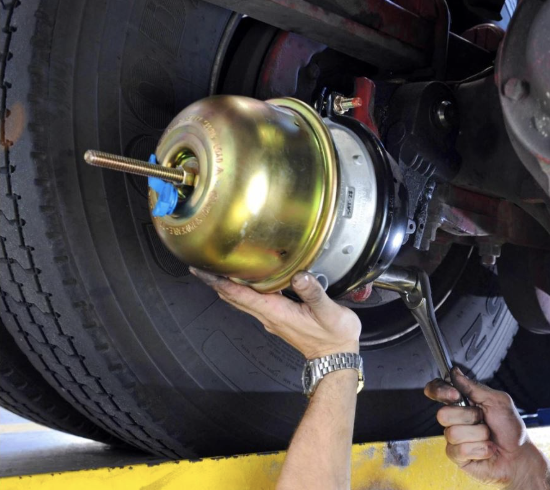 this image shows truck brake service in Little Rock, AR